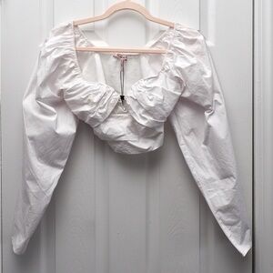 BCBGeneration White Ruched Blouse NWT